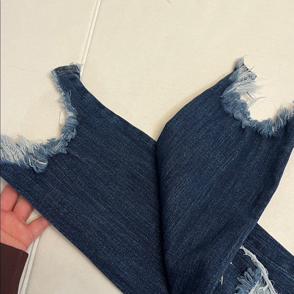 L’AGENCE ABIGAIL FRENCH SLIM RIPPED SKINNY JEANS SIZE 28 - Picture 14 of 16